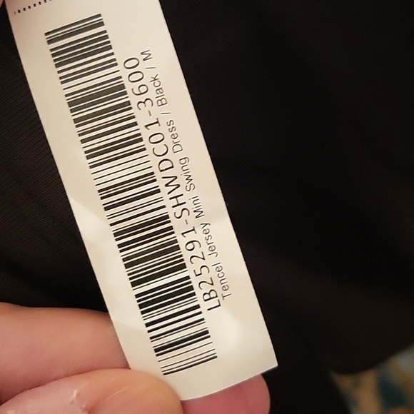 Quince Tencel Jersey Mini Swing Dress Medium Black or Olive Green - Picture 9 of 10